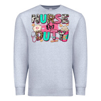 Heather Grey nurse on duty Premium Sweatshirt - RanaPortraitStore