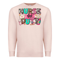 Pale Pink nurse on duty Premium Sweatshirt - RanaPortraitStore