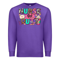 Purple nurse on duty Premium Sweatshirt - RanaPortraitStore