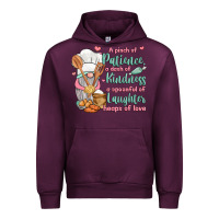 Mauve Wine a pinch of patience a dash of kindness a spoonful Urban Hoodie - JahusDesignShop