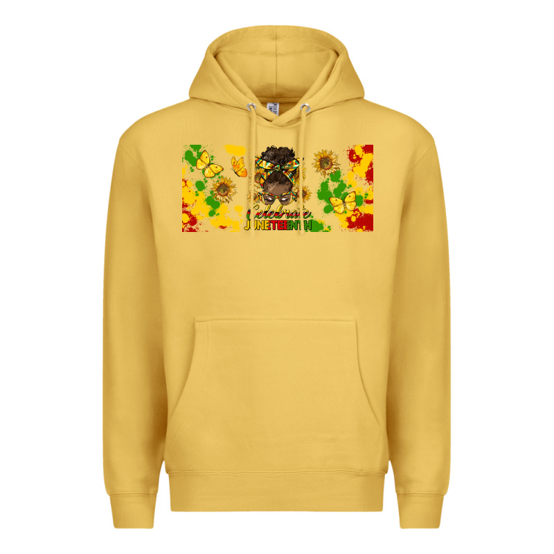 Celebrate Juneteenth Libbey Glass Premium Hoodie by HRA Design Shop | Teevron