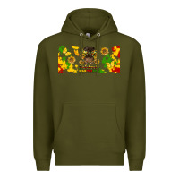 Army Green celebrate juneteenth libbey glass Premium Hoodie - HRA Design Shop