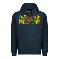 Navy celebrate juneteenth libbey glass Premium Hoodie - HRA Design Shop