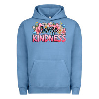 Pigment Pebble Blue Choose kindness Urban Hoodie - JahusDesignShop