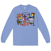 Colony Blue preview louisiana state Long Sleeve Tee - BarkalooDesign