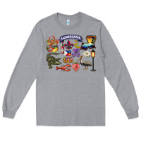 Heather Grey preview louisiana state Long Sleeve Tee - BarkalooDesign