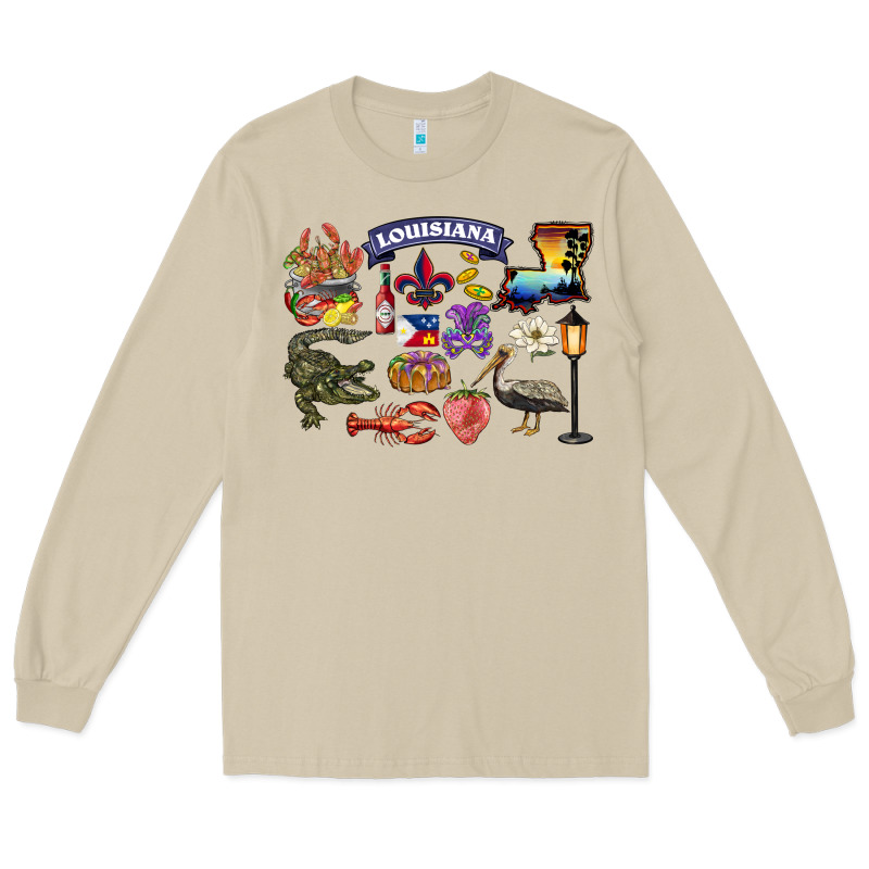 Preview Louisiana State Long Sleeve Tee by BarkalooDesign | Teevron