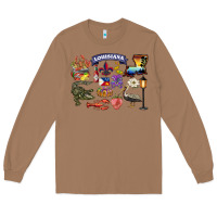 Toasted Coconut preview louisiana state Long Sleeve Tee - BarkalooDesign