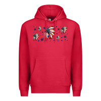 Cardinal patriotic native American headdress 16oz libbey cup Premium Hoodie - HRA Design Shop