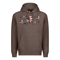 Coffee patriotic native American headdress 16oz libbey cup Premium Hoodie - HRA Design Shop