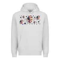 Dove Grey patriotic native American headdress 16oz libbey cup Premium Hoodie - HRA Design Shop