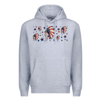 Heather Grey patriotic native American headdress 16oz libbey cup Premium Hoodie - HRA Design Shop