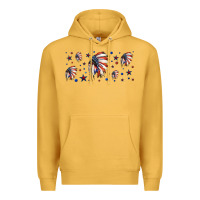 Mustard patriotic native American headdress 16oz libbey cup Premium Hoodie - HRA Design Shop