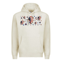 Oatmeal Heather patriotic native American headdress 16oz libbey cup Premium Hoodie - HRA Design Shop