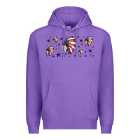Purple patriotic native American headdress 16oz libbey cup Premium Hoodie - HRA Design Shop