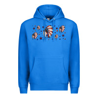 True Royal patriotic native American headdress 16oz libbey cup Premium Hoodie - HRA Design Shop