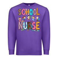 Purple school nurse Premium Sweatshirt - RanaPortraitStore