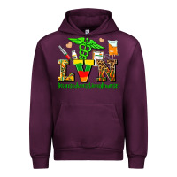 Mauve Wine lvn juneteenth licensed vocational nurse with croc Urban Hoodie - AdoDesignShop