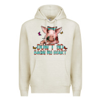 Oatmeal Heather don't go bacon my heart Premium Hoodie - CowhideDigitalArt