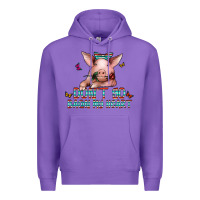Purple don't go bacon my heart Premium Hoodie - CowhideDigitalArt