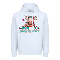 White don't go bacon my heart Premium Hoodie - CowhideDigitalArt