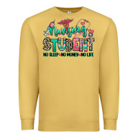 Antique Gold nursing student no sleep no money no life Premium Sweatshirt - RanaPortraitStore