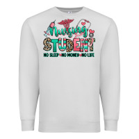 Dove Grey nursing student no sleep no money no life Premium Sweatshirt - RanaPortraitStore