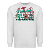 Oatmeal Heather nursing student no sleep no money no life Premium Sweatshirt - RanaPortraitStore