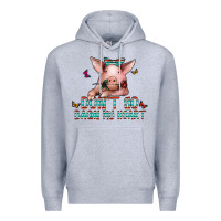 Heather Grey don't go bacon my heart Premium Hoodie - CowhideDigitalArt