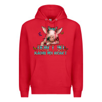 Red don't go bacon my heart Premium Hoodie - CowhideDigitalArt
