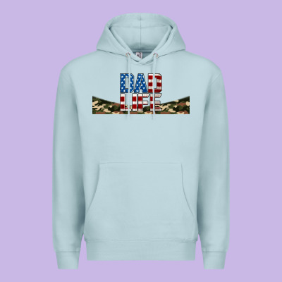 Patriotic Dad Life 16oz Libbey Cup Premium Hoodie Designed By Hra Design Shop