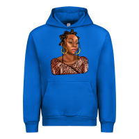Cobalt afro woman Urban Hoodie - AdoDesignShop