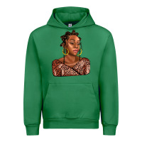 Emerald afro woman Urban Hoodie - AdoDesignShop