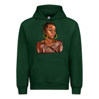 Forest Green afro woman Urban Hoodie - AdoDesignShop
