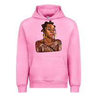 Fuchsia Pink afro woman Urban Hoodie - AdoDesignShop