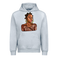 Heather Grey afro woman Urban Hoodie - AdoDesignShop