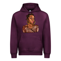 Mauve Wine afro woman Urban Hoodie - AdoDesignShop