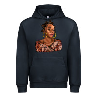 Navy afro woman Urban Hoodie - AdoDesignShop