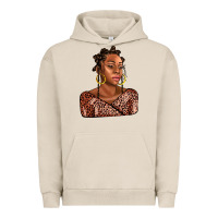 Pigment French Oak afro woman Urban Hoodie - AdoDesignShop