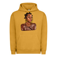 Pigment Peanut Butter afro woman Urban Hoodie - AdoDesignShop