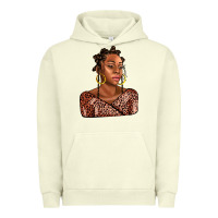Pigment Pistachio afro woman Urban Hoodie - AdoDesignShop