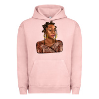 Pigment Salmon afro woman Urban Hoodie - AdoDesignShop