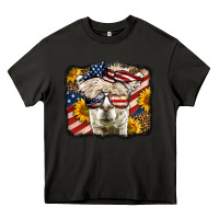 Asphalt Western 4th Of July Lama Background Heavy Core Tee - LillyAllenDesigns