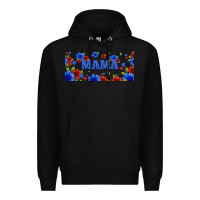 Black floral american mama 16oz libbey cup Premium Hoodie - HRA Design Shop