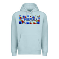 Blue Mist floral american mama 16oz libbey cup Premium Hoodie - HRA Design Shop