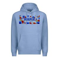 Colony Blue floral american mama 16oz libbey cup Premium Hoodie - HRA Design Shop