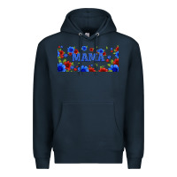 Navy floral american mama 16oz libbey cup Premium Hoodie - HRA Design Shop