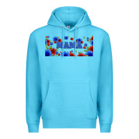 Ocean Blue floral american mama 16oz libbey cup Premium Hoodie - HRA Design Shop