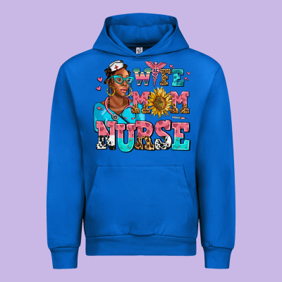 Afro Wife Mom Nurse Urban Hoodie Designed By Adodesignshop