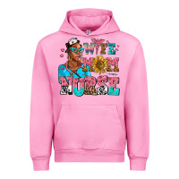 Fuchsia Pink afro wife mom nurse Urban Hoodie - AdoDesignShop